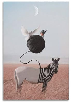 koanga Tierposter Zebra Auskleiden Poster, dekoratives Gemälde, Leinwand, Wandposter und Kunstdruck, modernes Familienschlafzimmer, Dekoration, Poster, 30 x 45 cm