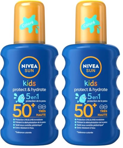 Nivea Sun Kids Schutz & Pflege Sonnenspray, Lichtschutzfaktor 50+, 2er Pack (1 x 200 ml)
