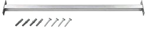 Tidyard Einstellbare Fenster-Sicherheitsstange, Sicherheitsbarriere 710-1200 mm, Fensterleiste mit Fensterstange und Befestigungsschrauben, Stahl Silber