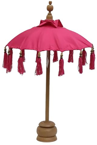 Koopman International B.V. Sonnenschirm Dekoration Dekoschirm Bali Mini Pink 50x75cm 118700