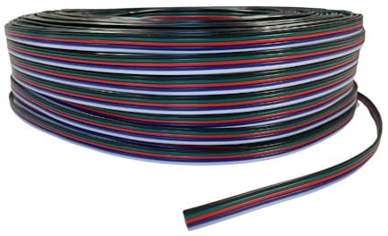 ENERGMiX 1m LED RGB-W Kabel 5-adrig Verlängerungskabel Anschlusskabel Flachkabel für LED Streifen
