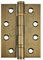 Eclipse Stainless Steel Ball Bearing Door Hinges, 4 Inch 102mm, Grade 13, Fire Rated, One Pair & Screws (Antique Brass)