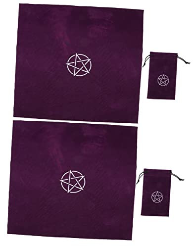 TOYANDONA 2sätze Tarot Tischdecke Für Wahrsagung Tragbares Altar Zubehör Kreatives Tischdekor Für Tarotkarten Glattes Material Für Wahrsagung Und Spirituelle Rituale Sternenmotiv