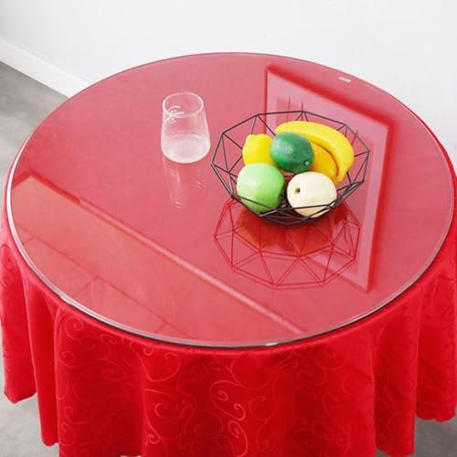 BVDHASDBT Plateau de table rond en verre trempé, idéal comme dessus de table/base, plateau rond en verre trempé, pour étagère intérieure et extérieure (80 cm)