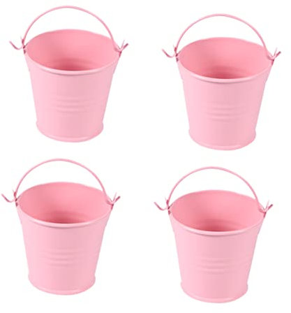 KONTONTY Tenedor De Flores De Hierro 4pcs Cubo De Hierro Mini Maceta Contenedor De Flores De Hierro para El Hogar