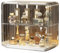 Ruiqas 2-Layer Perfume Organizer Clear Sturdy Plastic Makeup Storage Box Cosmetic Display Case with Adjustable Divider