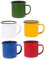 PRETYZOOM 5piezas Tazas De Esmalte Vintage Copas Pequeñas Para Bebidas Tazas De Agua Multifuncionales Colores Surtidos Diseño Ergonómico Y Fácil Limpieza