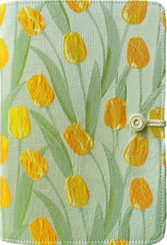 ipoul A5 Binder 6 Ring, Blume gestickt Journal, nachfüllbares Notebook, A5 Journal Cover, 6 x8, leeres Papier, Skizzenbuch, Reisejournal für Frauen, Binder Notebook, Planer Binder, Tulpen Blumen