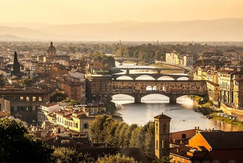 Puzzle für Erwachsene 1000 Teile Florenz Toskana unter Abendhimmel 38x26CM