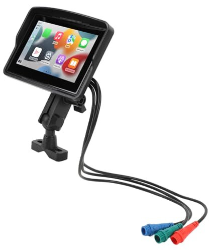 Dash Cam per Moto, Doppia Fotocamera 1080P, Resistente All'acqua IP67, Controllo Vocale, Navigazione GPS, Touch Screen IPS 5 Pollici per Carplay Auto