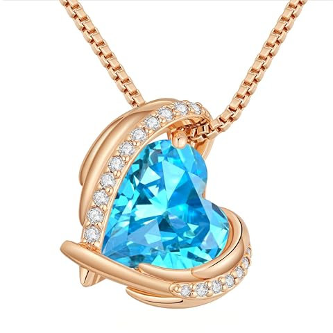 CDE Necklaces for Women Pendant Jewellery, 925 Sterling Silver Brass Plating Rose Gold Gifts for Women Her Wife Girlfriend Anniversary Birthday Mothers Day Christmas (Brass Plating Rose Gold-12-Dec)