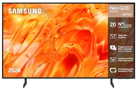 Samsung TV Neo QLED QN73H 43 4K Smart TV con IA | Vision AI Companion, Quantum Mini LED, AI Football Mode, Motion Xcelerator 120Hz, Perfecto para cine, gaming y deportes