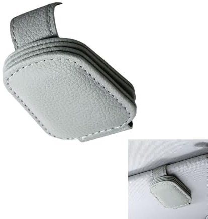 AXIYUE Auto Sonnenblende Sonnenbrillenhalter für Hyundai Ioniq 5 (NE 2021-2025 2026),Magnetischer Brillenhalter Clip,Weiches Material Brillen Clip, Einhandbedienung Stabil,Grey