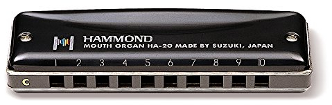 Suzuki HA20A Hammond Mundharmonika, a, diatonisch, 10 Löcher, Schwarz, Suzuki-Promaster-Hammond-A