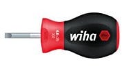 Wiha Schraubendreher SoftFinish® Schlitz mit kurzer Rundklinge, Stubby (26967) 8,0 mm x 25 mm