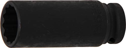 BGS 5343 | Kraft-Steckschlüssel-Einsatz Zwölfkant, tief | Antrieb Innenvierkant 12,5 mm (1/2) | SW 24 mm