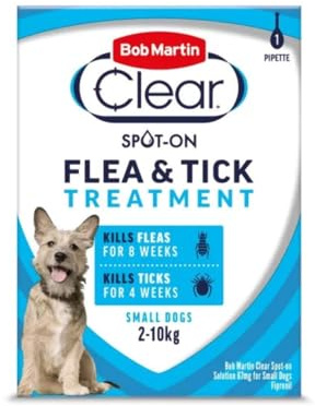 Bob Martin Clear Flea & Tick Fipronil Spot On for Small Dog, 1 Tube