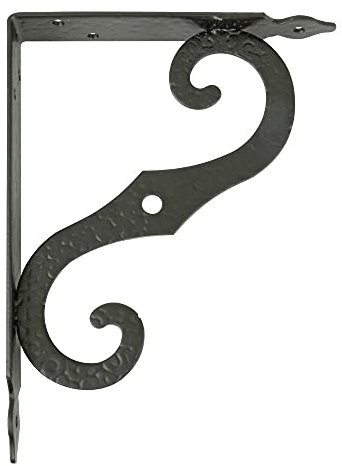 Amig - Regalwinkel Edelstahl Mod. 2 | Metallwinkel für Regale | Regalhalterung | Farbe: Schwarz | Maße: 100 x 90 mm | Empfohlenes max Gewicht: 75 kg