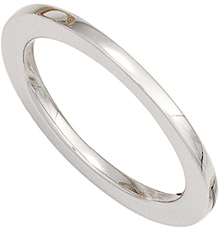 Jobo Damen-Ring schmal aus 14 Karat 585 Weißgold Größe 56