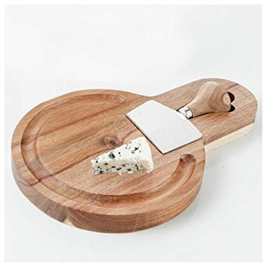Brandani 54008, tagliere formaggi/cioccolata in acacia con coltello in acciaio inox