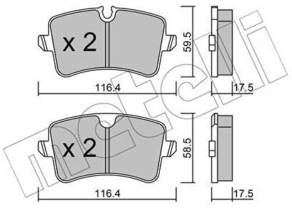 metelligroup 22-0955-0 - Made in Italy - Bremsbeläge
