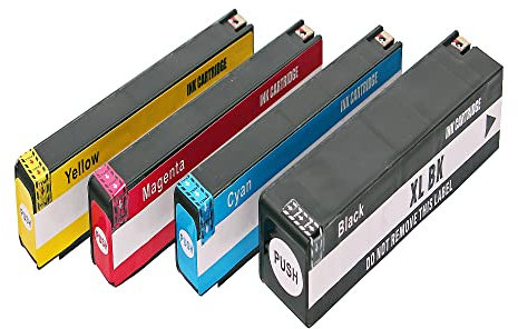 ABC Kompatibles Set 4X Druckerpatrone für HP 970XL 971XL für HP Officejet Pro X450 Series X451dn X451dw X470 X476dn X476dw X551dw X551td X576dw