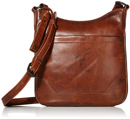 FRYE Damen Melissa Swing Pack Zip Bag Handtasche mit Verstellbarem Riemen & Taschen Crossbody, Cognac