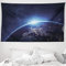 ABAKUHAUS Erde Wandteppich und Tagesdecke, Planet aus dem Weltraum aus Weiches Mikrofaser Stoff Waschbar ohne Verblassen Digitaldruck, 230 x 140 cm, Dunkelblau