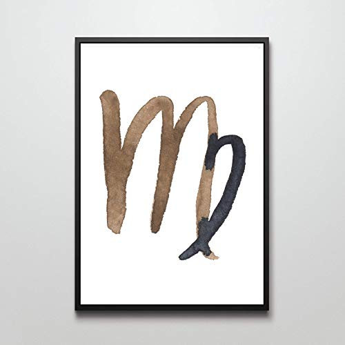 Din A4 Kunstdruck ungerahmt Sternzeichen Jungfrau Zodiac Virgo Astrologie Sterne Aquarell Wasserfarbe modern Geschenk Druck Poster Deko Bild