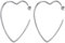 Suplight Herz Creolen Edelstah Damen Statement Ohrringe 60mm Creolen Edelstahl Kreolen für Frauen Mädchen Accessoire für Geburtstag Weihnachten