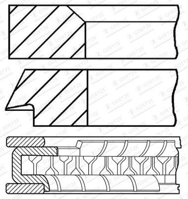 Goetze Engine 08-445800-00 Piston & Rings