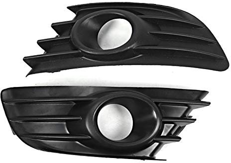 Rejilla de faros antiniebla de 2 piezas moldura de rejilla de faros antiniebla parachoques delantero C4 2004-2008 (negro)