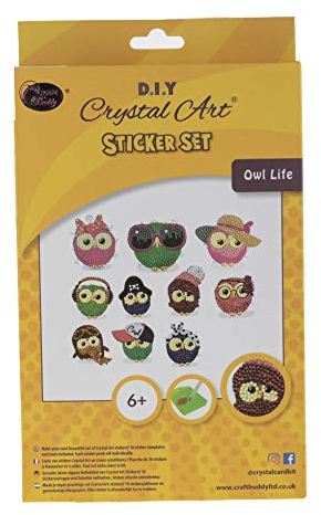 Owl Life, 21x27cm Crystal Art Sticker Set