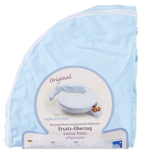 MY BREST FRIEND 0047 Baby wild - Bezug für amerikanisches Stillkissen, abwaschbar, Farbe: blau