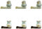 Eule Essstäbchenauflage aus Keramik, 6er Set, 57 x 26 x 43mm, Tier Figur Stäbchenhalter, Tischmesser Halter Löffel Halterung Gabel Ständer, Esstisch Dekor Accessoires