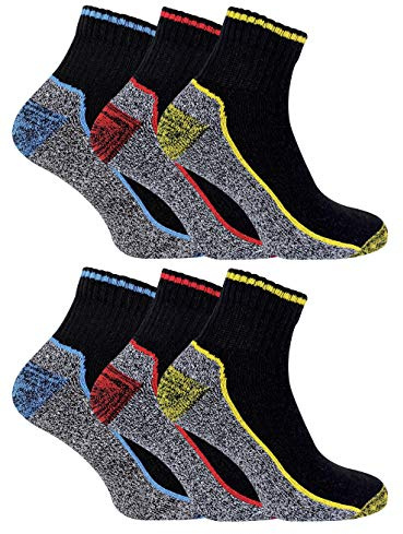 Sock Snob Herren Anti Sweat Heavy Duty Atmungsaktiver Kurstrainer Bambus Arbeitssocken für Stahlkappenstiefel