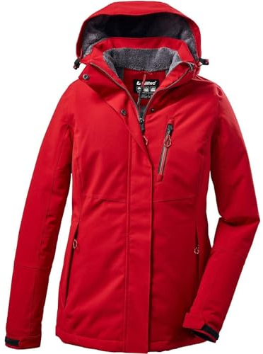 Killtec Damen Outdoorjacke Funktionsjacke mit abzippbarer Kapuze KOW 140 WMN Jckt wasserdicht, Winddicht, atmungsaktiv 00400-rot 46