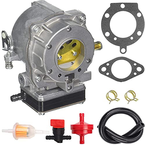 ZAMDOE 693480 Vergaser Ersatz für Briggs & Stratton 42E707 42E777 42A707 42A777 V-Twin Motoren, für LT1000 87-96 16-21PS, mit Dichtungen Kraftstoffleitung Kraftstofffilter