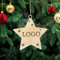 Personalisierter Logo/Namen/Wunschtext Weihnachtsbaumschmuck Weihnachtsdeko aus Holz Weihnachtsbaum Deko Weihnachtsdekoration Ornament Holz Christbaumschmuck Firmengeschenk (Weihnachtskugel)
