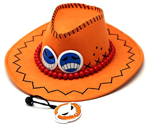 KITAT Ace Cowboyhut Anime One Piece Cosplay Cap Erhältlich in drei Farben