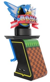 Cable Guys Sonic the Hedgehog Cable Guys Light Up Ikon Gaming Accessories Holder & Phone Holder for Most Controller (Xbox, Play Station, Nintendo Switch) & Phone