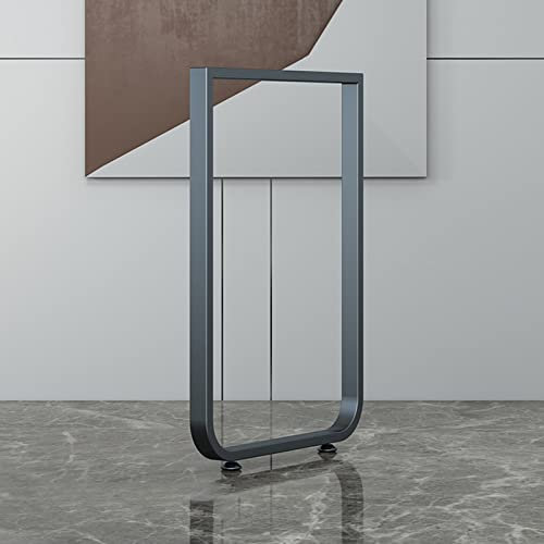 WJ Wrought Iron Bar Stand With Edge, Desk And Dining Table Support Base, Easy To Install, Industrial (Color : Zwart)