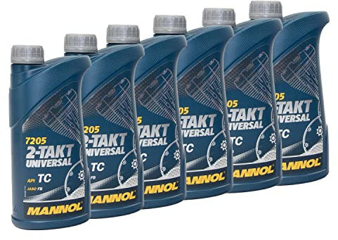 Motoröl Motor Öl MANNOL Universal 2-Takt API TC 6 X 1 Liter