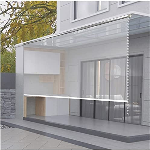 Transparent Blind Waterproof PVC Plastic Roller Blinds for Outdoor Pergola Patio, Indoor Partition Shades Curtains 0.5mm Thick, Customizable Roller Shades Blind (Size : 150 * 230cm/59x90in)