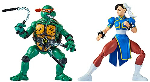 BANDAI - Multipack Tortugas Ninja y Street Fighter - Mike vs Chun Li Multicolor P81252