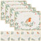 Christmas Place mats Robin Cork Placemat & Coaster Set 8pc Xmas Tableware Decoration