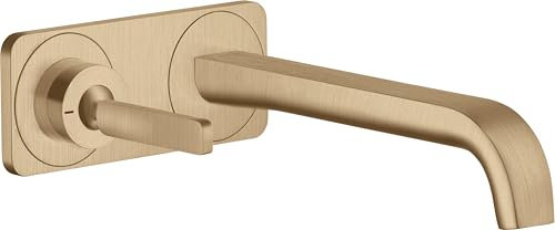 hansgrohe AXOR Citterio E Einhebel-Waschtischmischer Unterputz mit Platte für Wandmontage, 36114140, Farbe: Brushed Bronze