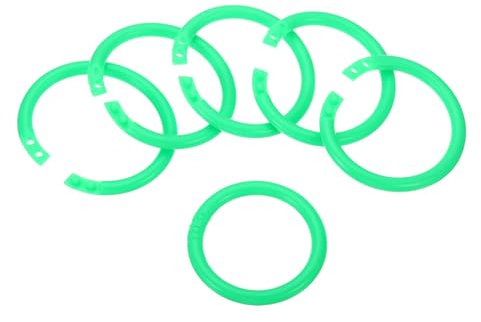 PATIKIL 1.8 OD 1.4 ID Sfuso Foglia orings, 100pz Raccoglitore oring Plastica O orings per Libro Fai da Te Album Notebook, Verde