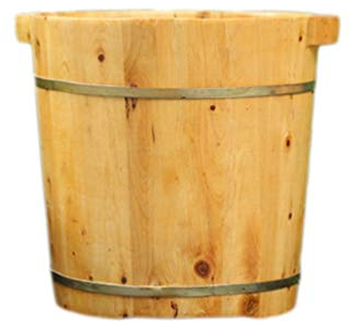 SilteD Holzfass-Fußbad, Fuß- und Beinbad für Erwachsene, großes Fußbad, Whirlpool, Entspannungs-Pediküre-Fußbad, Fußmassagebad für zu Hause, Sauna-Holzeimer Present