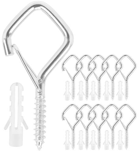 Schraubhaken Hakenschrauben 10 Stück Hacken Deckenhaken Haken Zum Schrauben Wandhaken Zum Schrauben Deckenhaken Schwerlast Schraubhaken Edelstahl öSenschraube Schraubhaken Mit Sicherung HakennäGel